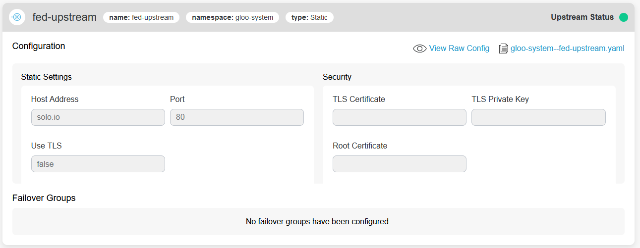 Gloo Gateway Upstream Details